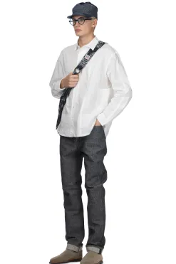 Best Kapital Cotton x Linen White Patchwork KATMANDU Shirt - White