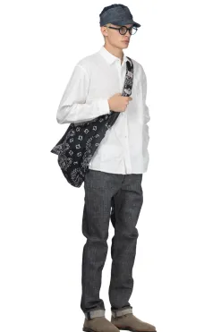 Best Kapital Cotton x Linen White Patchwork KATMANDU Shirt - White