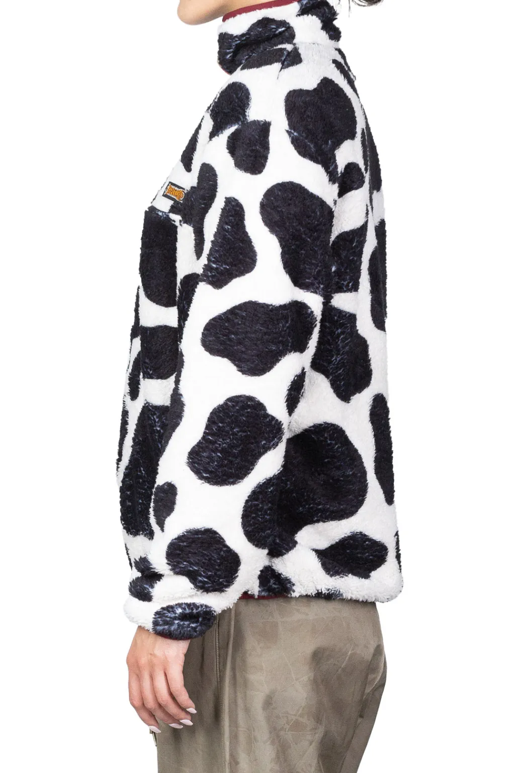 Outlet Kapital COW Fleece Pullover - White