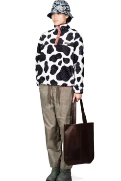 Outlet Kapital COW Fleece Pullover - White