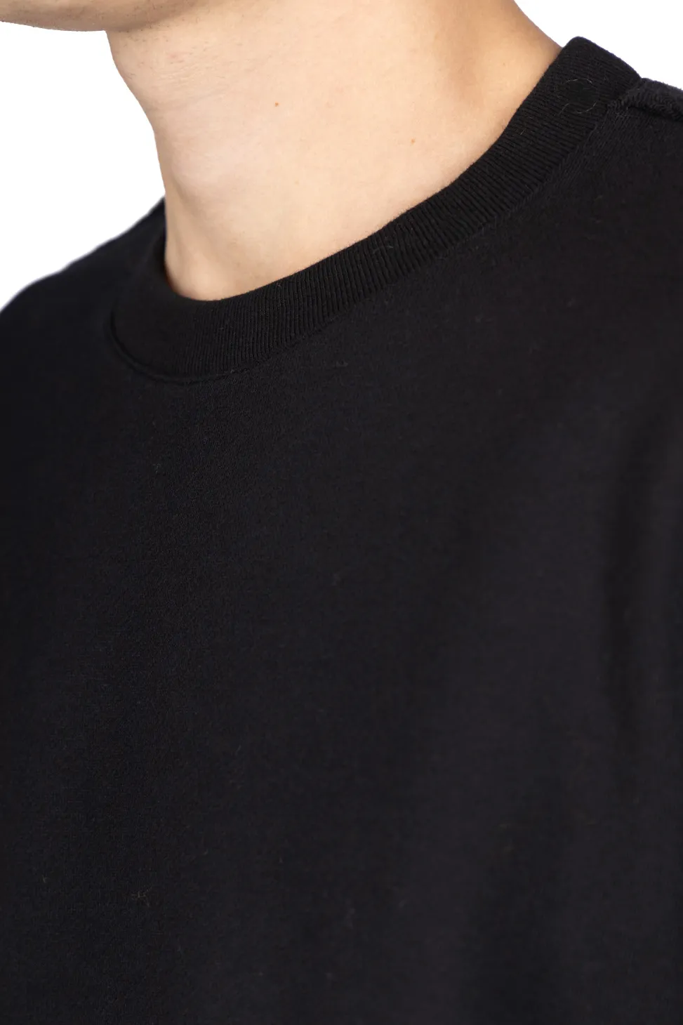 Online DISCOVERED Crochet Sleeve Sweatshirt - Black