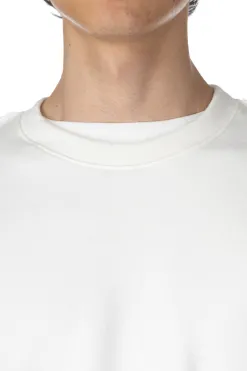 Discount DISCOVERED Crochet Sleeve Sweatshirt - White