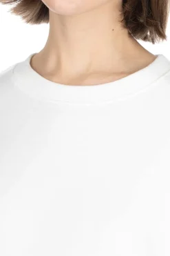 Sale DISCOVERED Crochet Sleeve Sweatshirt - White