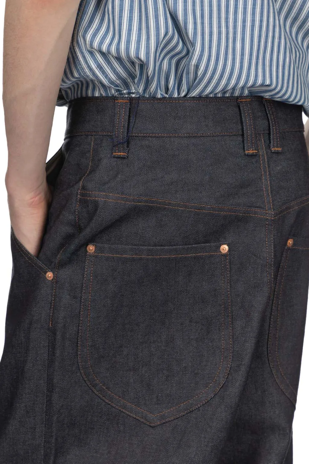 Sale Junya Watanabe MAN Cropped Denim Jeans - Indigo