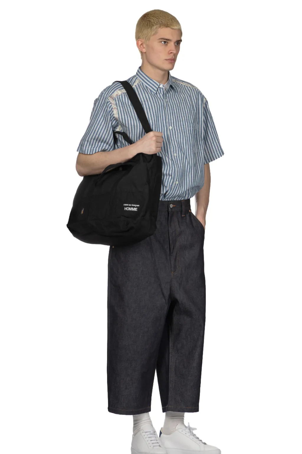Sale Junya Watanabe MAN Cropped Denim Jeans - Indigo