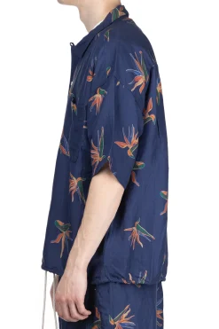 Fashion Nanamica Cupra Hemp Aloha Shirt - Navy