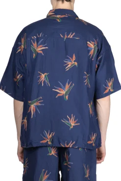 Fashion Nanamica Cupra Hemp Aloha Shirt - Navy