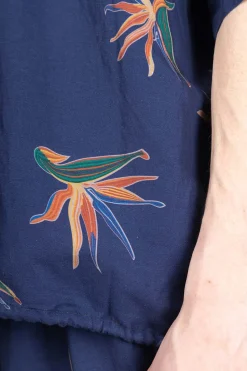 Fashion Nanamica Cupra Hemp Aloha Shirt - Navy