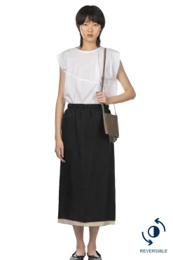 Fashion YLEVE Cupra Twill Skirt - Black