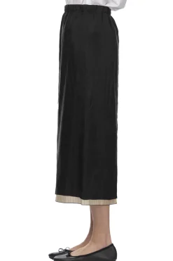 Fashion YLEVE Cupra Twill Skirt - Black