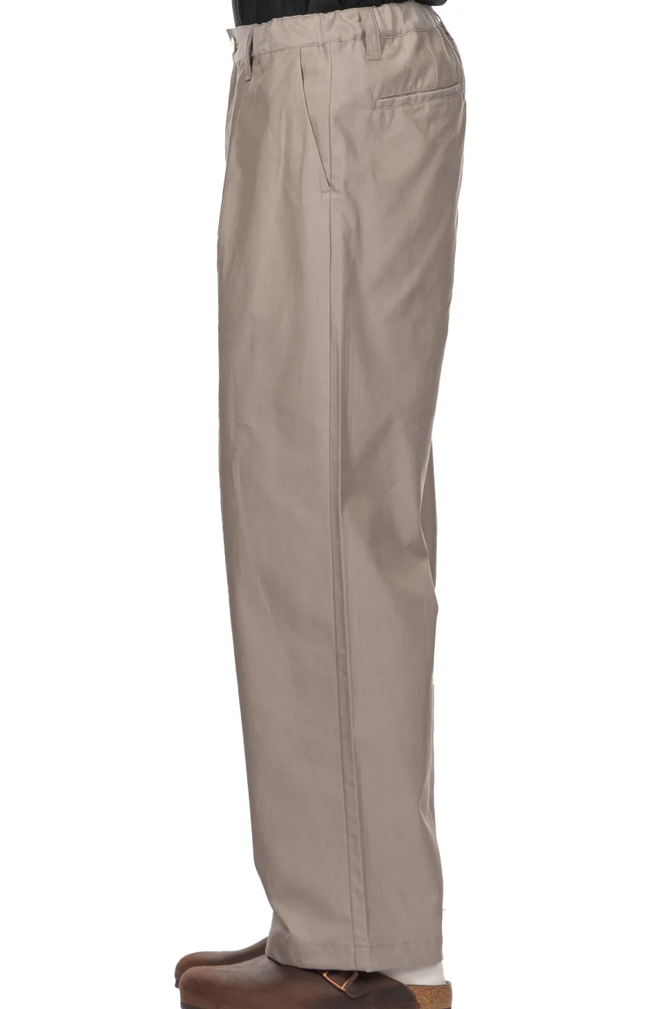 Sale Still by Hand Cupro Mixed Straight Pants - Greige