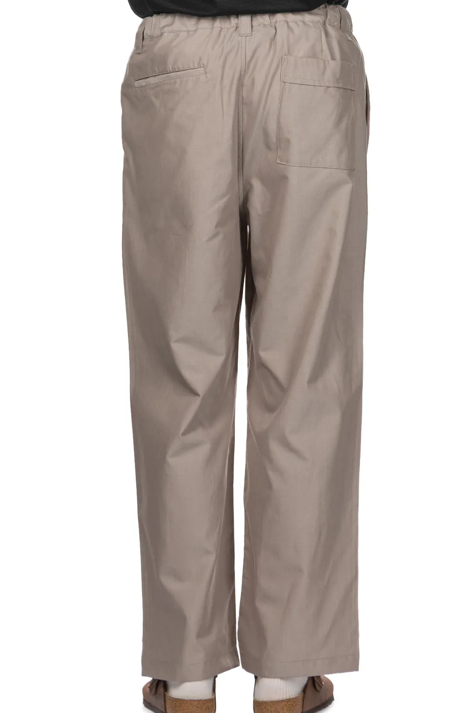 Sale Still by Hand Cupro Mixed Straight Pants - Greige