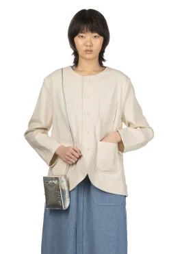 Sale Engineered Garments Cutaway Jacket - Natural CL Java Cloth