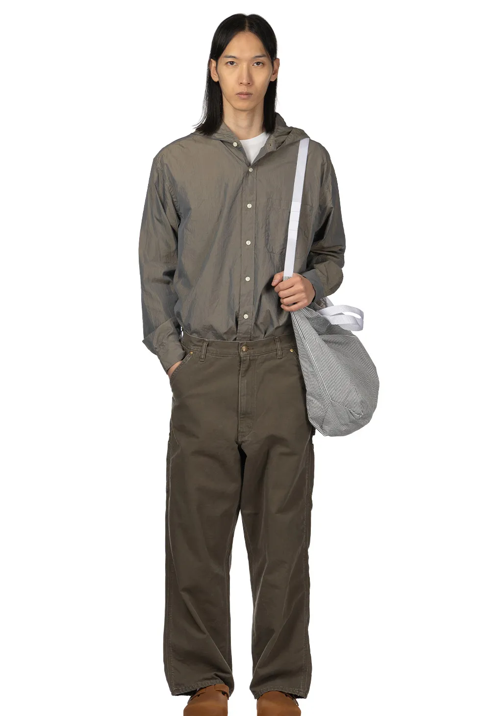 Fashion OrSlow Dad's Fit Painter Pants - Army Green