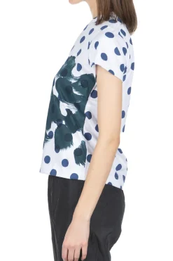 Best Comme Des Garcons TAO DAICHIRO SHINJO T-Shirt (Dots & Shodo) - White x Indigo