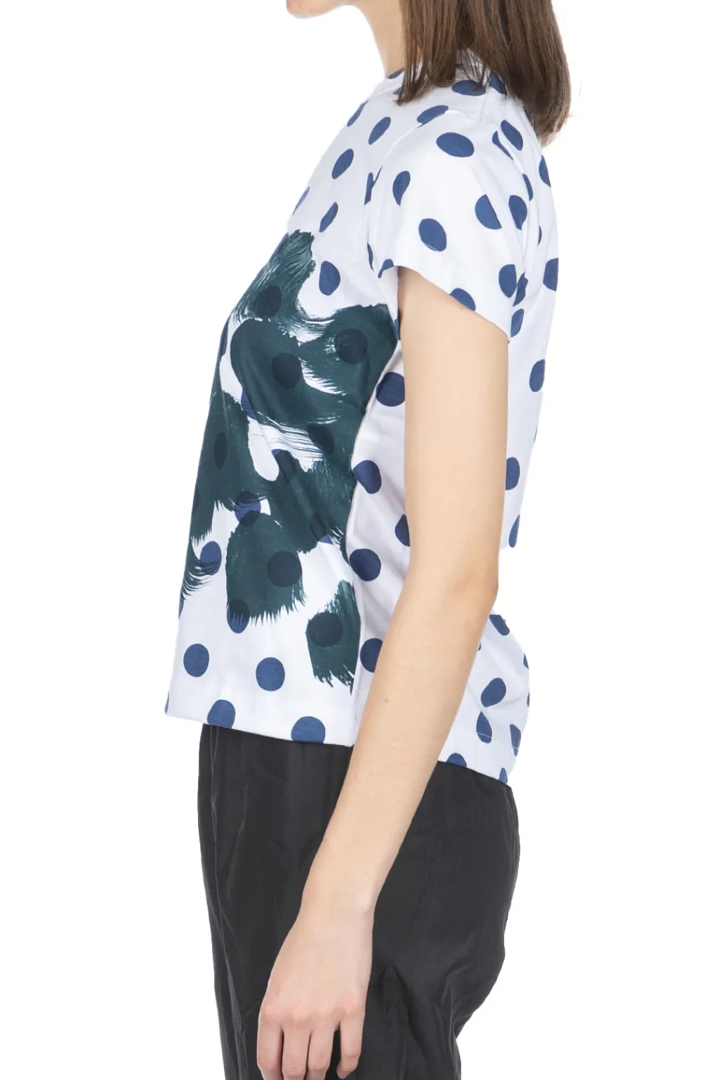 Best Comme Des Garcons TAO DAICHIRO SHINJO T-Shirt (Dots & Shodo) - White x Indigo