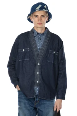 Hot FDMTL Denim Haori Shirt Rinse - Indigo