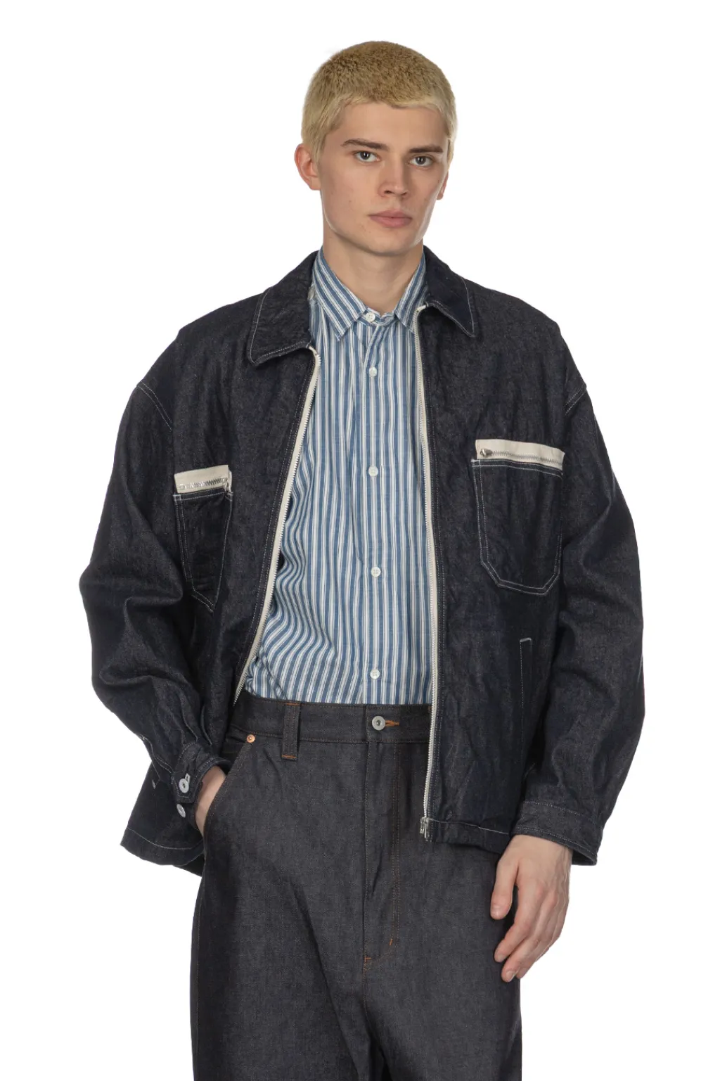 Online Comme Des Garcons Homme Denim Jacket - Indigo