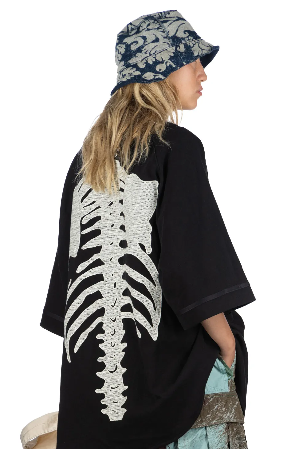 Hot Kapital 16/-Densed Jersey Baseball Shirt (BONE) - Black