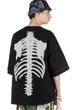 Online Kapital 16/-Densed Jersey Baseball Shirt (BONE) - Black