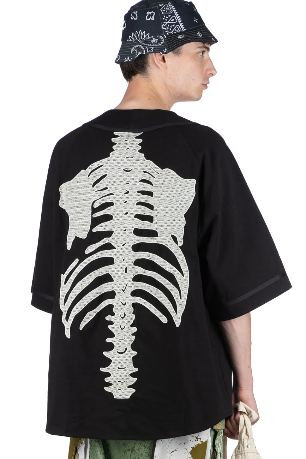 Online Kapital 16/-Densed Jersey Baseball Shirt (BONE) - Black