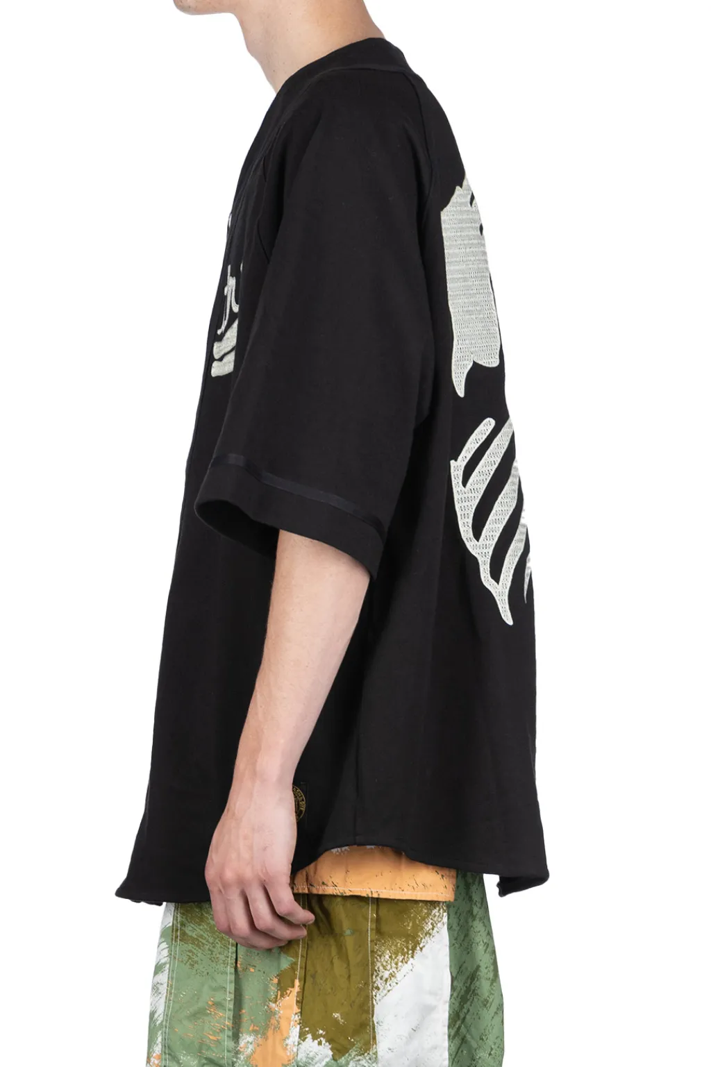 Online Kapital 16/-Densed Jersey Baseball Shirt (BONE) - Black
