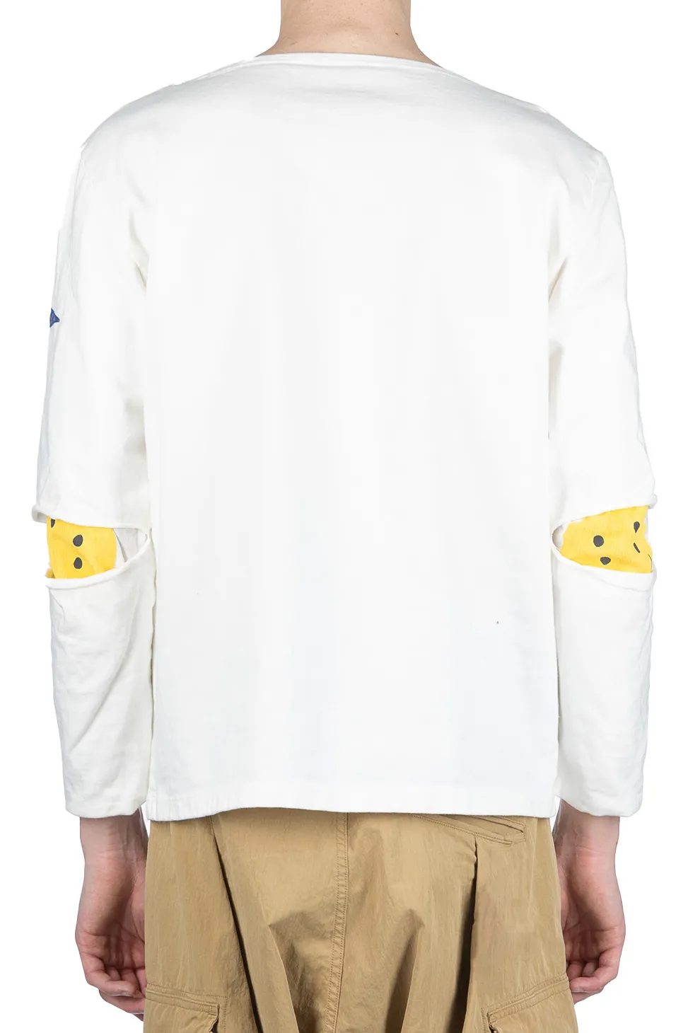 Best Kapital 16/- Densed Jersey Elbow-Rip Boatneck Long Sleeve T - White