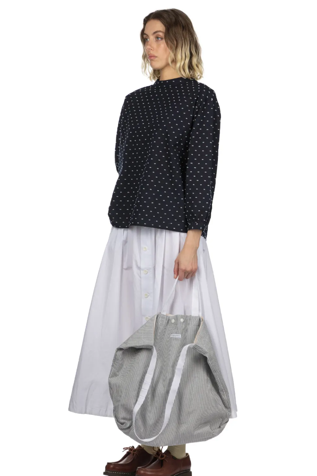 Fashion Nachukara Dobby Band Collar Pullover - Black