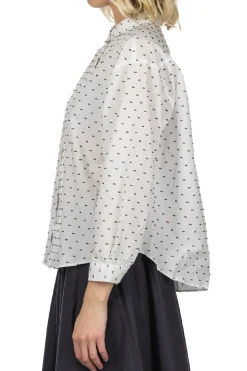 Sale Nachukara Dobby Round Collar Shirt - White