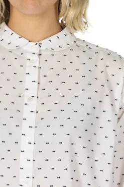 Sale Nachukara Dobby Round Collar Shirt - White