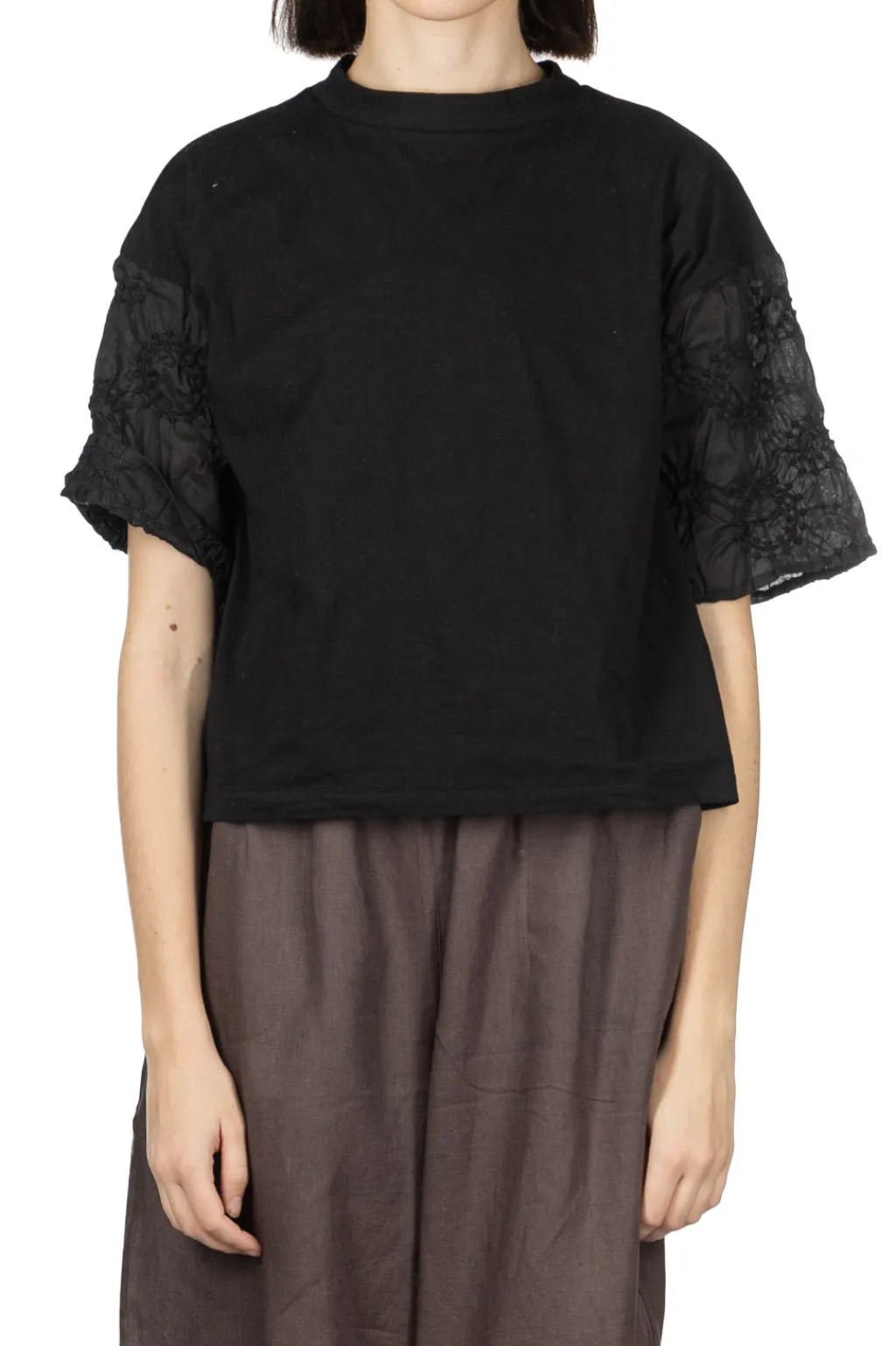 Outlet Nachukara Docking Sleeve Pullover - Black