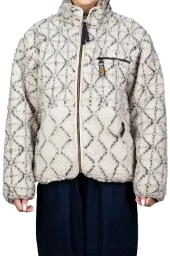 Outlet Kapital DO-GI SASHIKO BOA Fleece Reversible Blouson - Natural