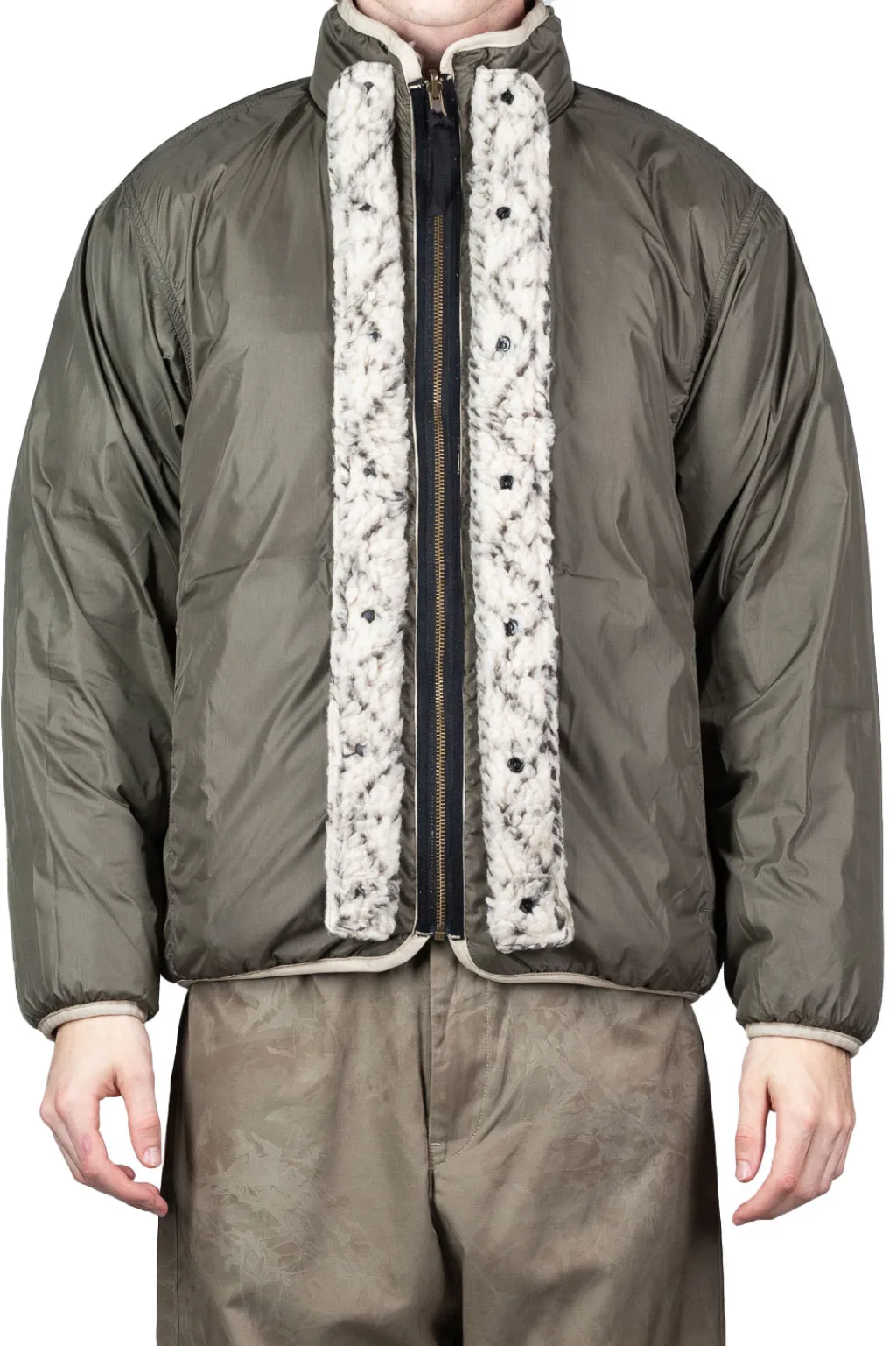 New Kapital DO-GI SASHIKO BOA Fleece Reversible Blouson - Natural