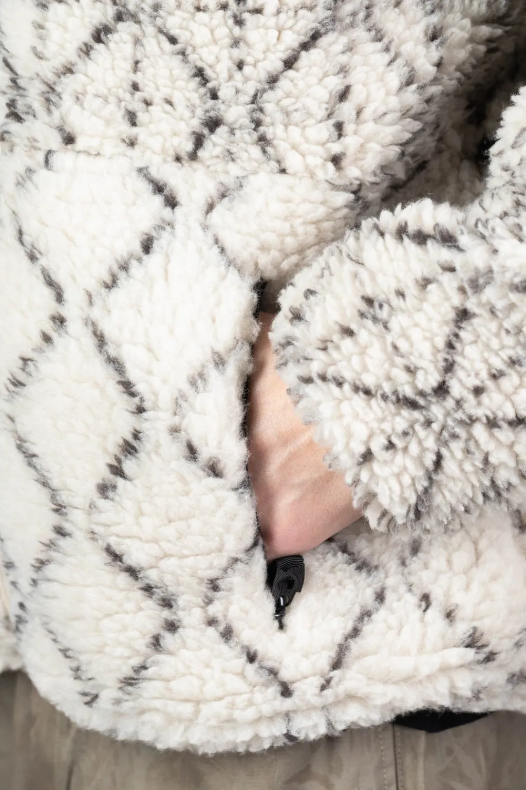 New Kapital DO-GI SASHIKO BOA Fleece Reversible Blouson - Natural