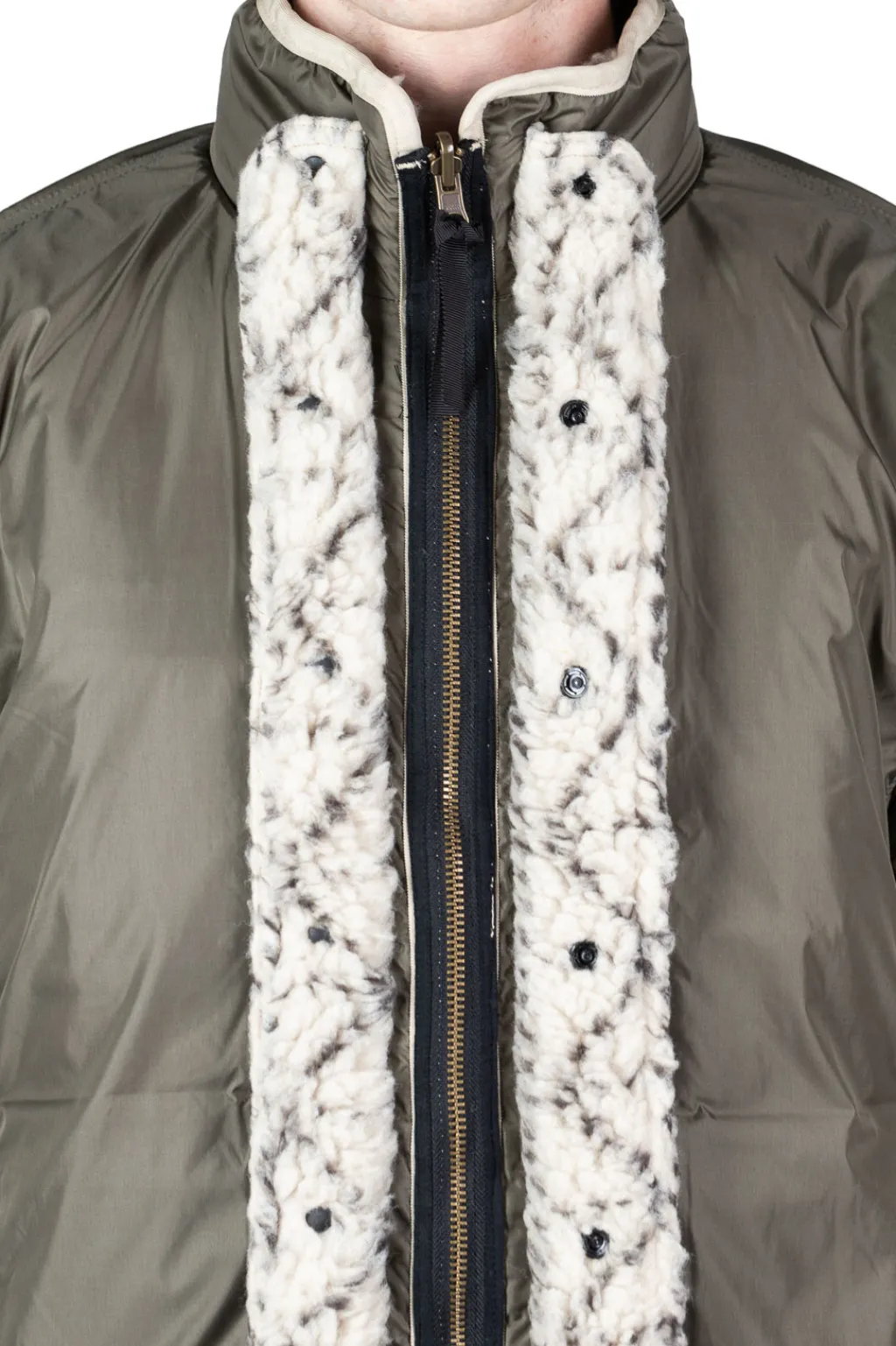 New Kapital DO-GI SASHIKO BOA Fleece Reversible Blouson - Natural