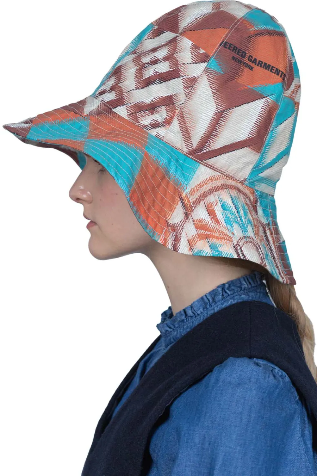 Online Engineered Garments Dome Hat - Blue Cotton Islamic Tile Print