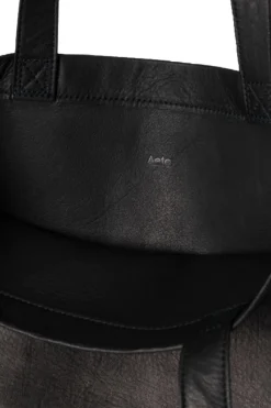 New Aeta Double Faced Flat Tote Medium - Black