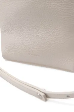 Clearance MARROW LEATHER Double Faced Ring Muff - Pearl Gray