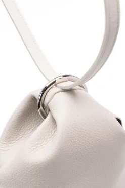 Clearance MARROW LEATHER Double Faced Ring Muff - Pearl Gray
