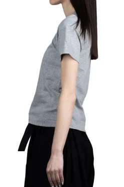 Clearance Comme Des Garcons Play Double Heart T-Shirt - Grey