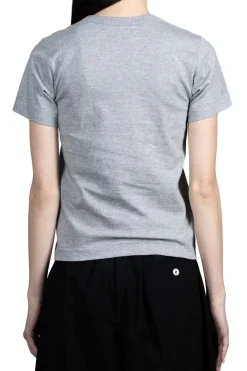 Clearance Comme Des Garcons Play Double Heart T-Shirt - Grey