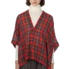 Fashion Nachukara DOVERS: Wool Gauze Poncho - Red