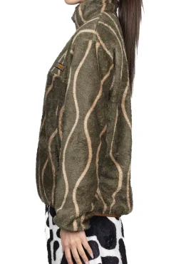 Sale Kapital Drunk Stripe Fleece Pullover