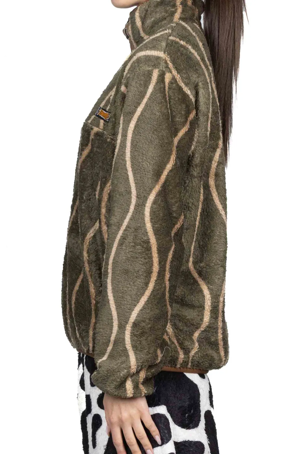 Sale Kapital Drunk Stripe Fleece Pullover