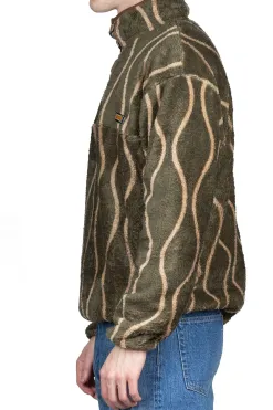 Online Kapital Drunk Stripe Fleece Pullover