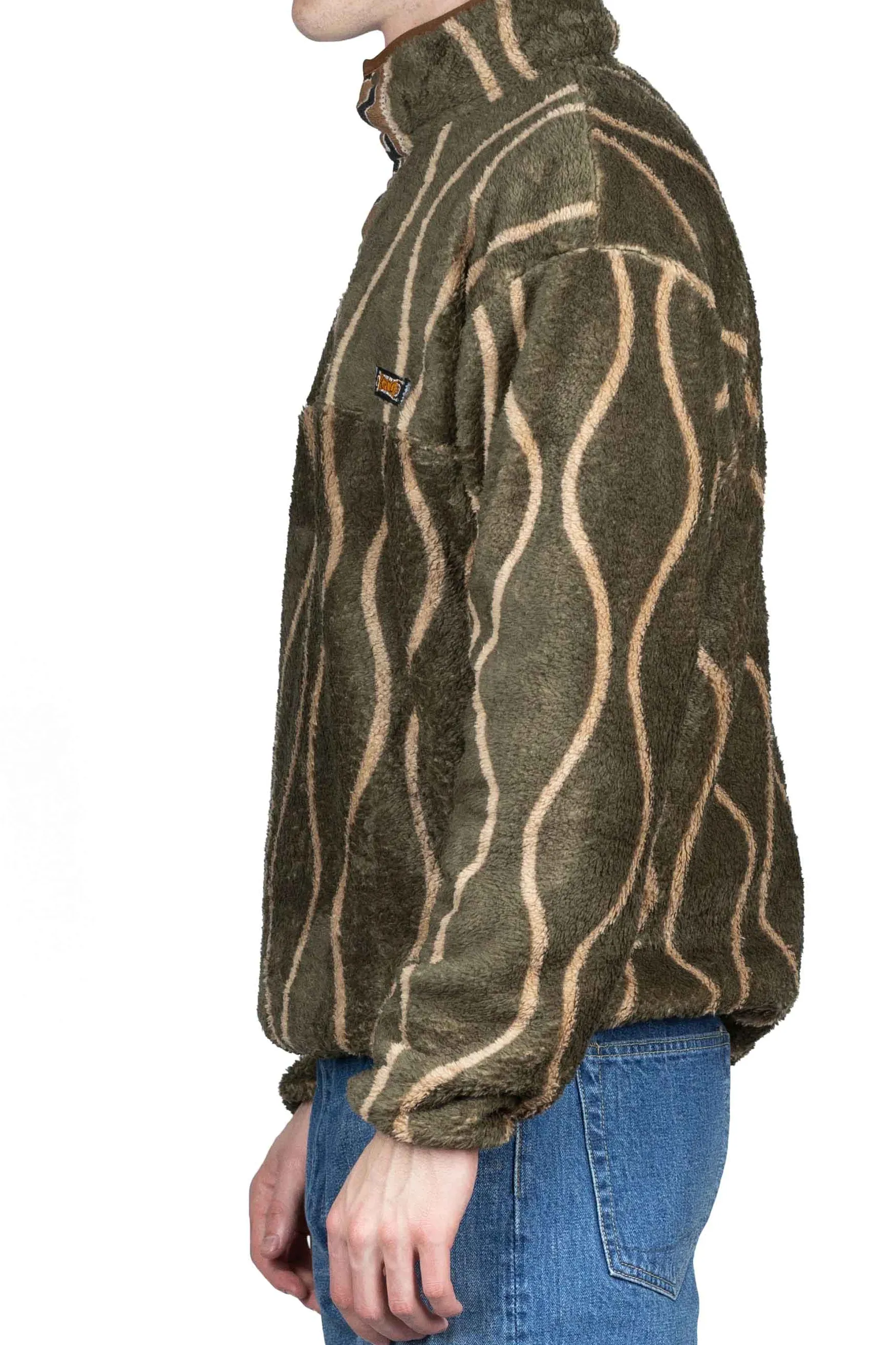 Online Kapital Drunk Stripe Fleece Pullover