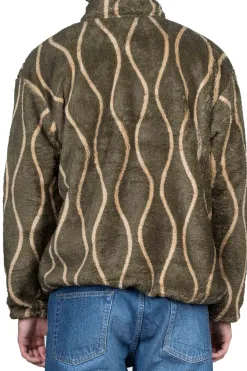Online Kapital Drunk Stripe Fleece Pullover