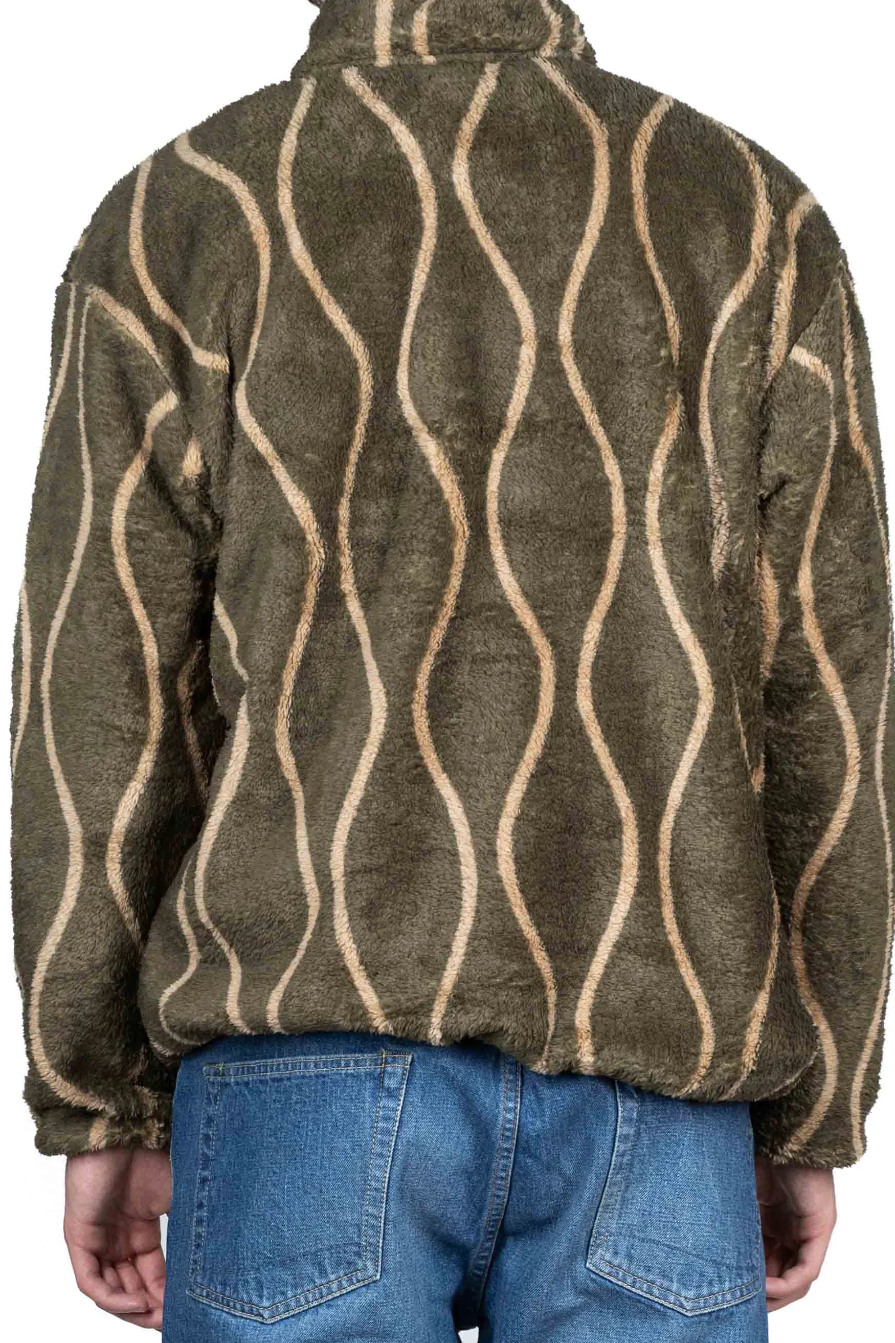 Online Kapital Drunk Stripe Fleece Pullover
