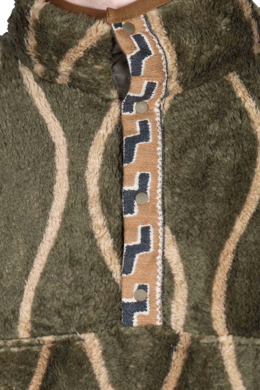 Sale Kapital Drunk Stripe Fleece Pullover