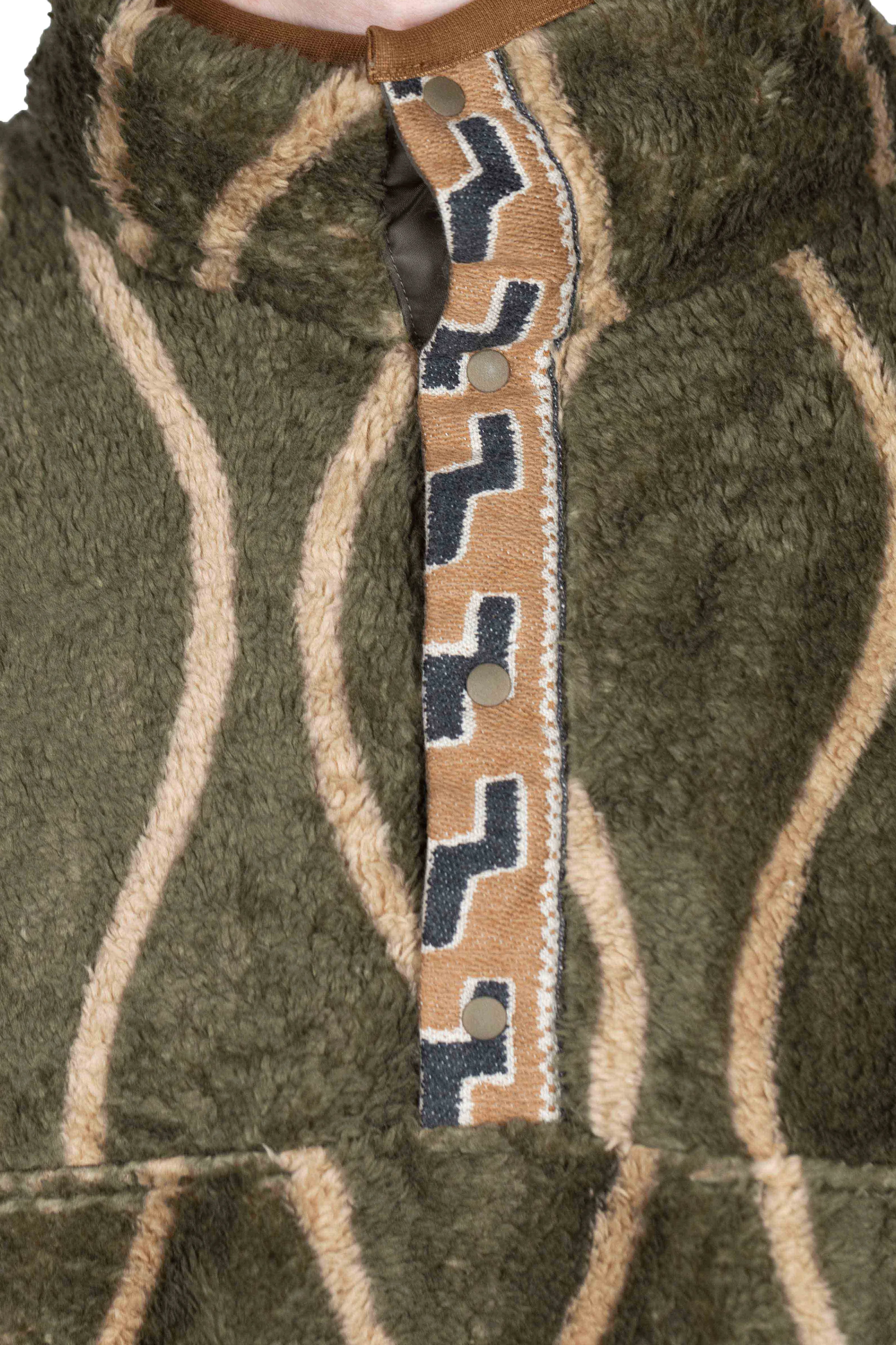 Online Kapital Drunk Stripe Fleece Pullover
